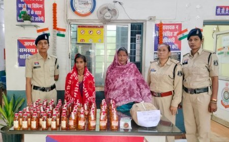 ऑपरेशन निश्चय के तहत तिल्दा-नेवरा पुलिस की बड़ी कार्रवाई, गांजा और अवैध शराब के साथ दो महिलाएं गिरफ्तार
