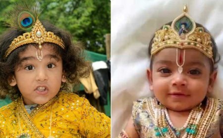 जन्माष्टमी पर दिखी नन्हे राधा-कृष्ण की मनमोहक झलक, कान्हा की बांसुरी और राधा की मुस्कान ने मोहा मन