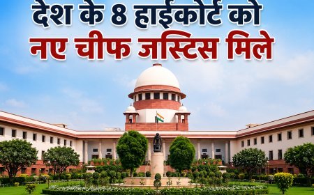 देश के 8 हाईकोर्ट को मिले नए चीफ जस्टिस, छत्तीसगढ़, पटना और इलाहाबाद समेत कई हाईकोर्ट में बदलाव
