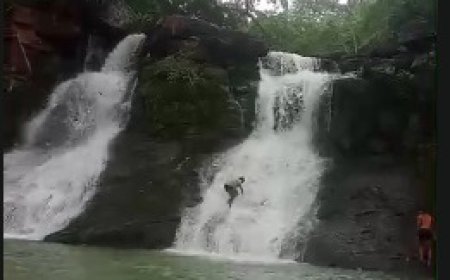 गरियाबंद के गजपल्ला वॉटर फॉल में खतरनाक स्टंट, चेतावनी के बावजूद जान जोखिम में डाल रहे पर्यटक