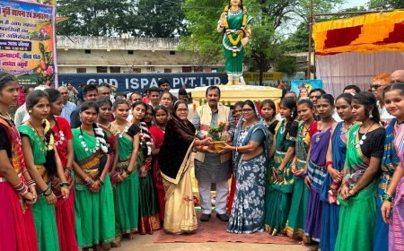हथखोज में छत्तीसगढ़ महतारी की प्रतिमा का स्थापना एवं अनावरण, सांसद विजय बघेल ने किया लोकार्पण