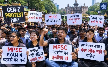 पुणे में Gen-Z छात्रों का बड़ा प्रदर्शन, MPSC भर्ती परीक्षा में गड़बड़ी के आरोपों को लेकर सड़कों पर उतरे अभ्यर्थी