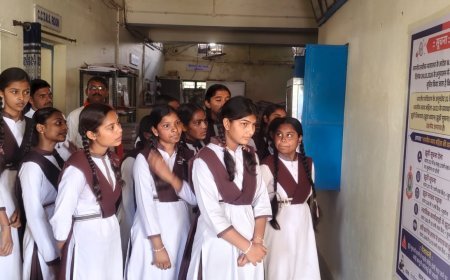 थाना पिपरिया पहुंचे कक्षा 9वीं से 12वीं के छात्र-छात्राएं, पुलिस की कार्यप्रणाली समझी और साइबर अपराध से बचाव की सीख ली