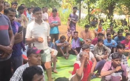 आमदई माइंस की सड़क को लेकर चार पंचायतों के ग्रामीणों ने निको प्रबंधन को घेरा