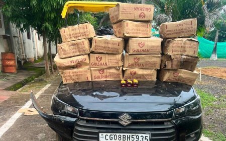 नाकाबंदी तोड़कर भागी शराब से भरी कार, जंगल में छोड़कर फरार हुए तस्कर; 10 लाख का माल जब्त