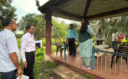 कलेक्टर ने खैरबना में निर्माणाधीन वाटर ट्रीटमेंट प्लांट और सरोधा जलाशय का किया अवलोकन