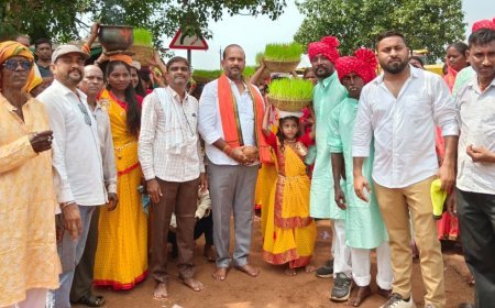 ग्राम पिरदा में गूंजा भोजली का जयकारा, धूमधाम से निकली मां भोजली की जस झांकी