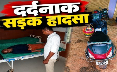 अस्थि विसर्जन कर लौट रहे तीन लोगों को अज्ञात वाहन ने मारी टक्कर, एक की मौत, दो गंभीर