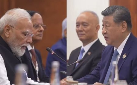 PM Modi-Xi Jinping Meeting: मोदी-जिनपिंग की द्विपक्षीय बैठक खत्म, साझा विकास और BRICS सहयोग पर जोर