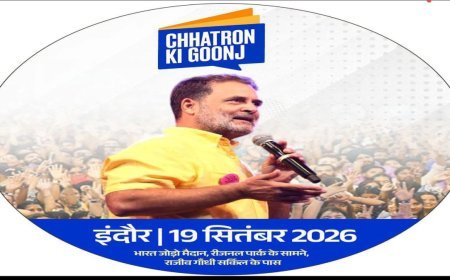 इंदौर में राहुल गांधी का ‘छात्रों की गूंज’ कार्यक्रम, मिशन 2028 के लिए कांग्रेस का युवाओं पर फोकस