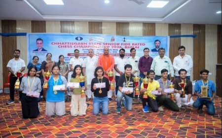 छत्तीसगढ़ स्टेट सीनियर शतरंज चैंपियनशिप: दुर्ग के यशद और रायपुर की सावी बनीं चैंपियन