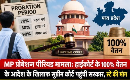 MP प्रोबेशन पीरियड मामला: हाईकोर्ट के 100% वेतन के आदेश के खिलाफ सुप्रीम कोर्ट पहुंची सरकार, स्टे की मांग