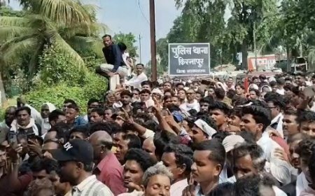 बालाघाट के किरनापुर में मरार माली समाज का प्रदर्शन, पुलिस कार्रवाई के विरोध में थाने का घेराव; लाठीचार्ज के आरोप
