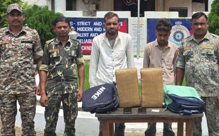 धमतरी में गांजा तस्करी पर पुलिस की कार्रवाई, बस से 11.33 किलो गांजा बरामद; मध्यप्रदेश के 2 आरोपी गिरफ्तार