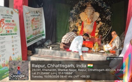रायपुर में इको फ्रेंडली गणेशोत्सव को लेकर स्वच्छता जागरूकता अभियान, जोन 3 के पंडालों में दी गई जरूरी जानकारी