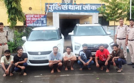 महासमुंद में गांजा तस्करी का भंडाफोड़, क्रेटा और स्विफ्ट कार से 37.300 किलो गांजा जब्त, 7 आरोपी गिरफ्तार