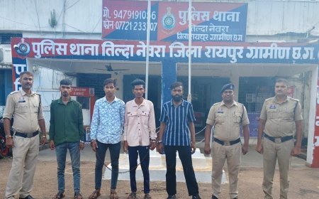 आँपरेशन निश्चय के तहत् अवैध शराब परिवहन विक्रय पर तिल्दा पुलिस की कार्यवाही