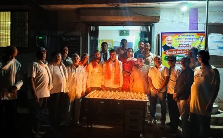 नंदकठी सेवा सहकारी समिति में 25 साल के सेवा संकल्प पर जलाया गया आशीर्वाद दीप