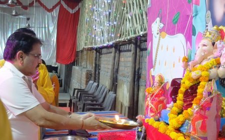 रायपुर के सर्व धर्म संकट मोचन हनुमान मंदिर में भव्य महाभंडारा, पहली बार विराजित हुए गणपति बप्पा