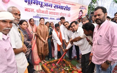 विधायक भावना बोहरा ने ₹4.12 करोड़ के बहुप्रतीक्षित दामापुर से करपी तक सड़क एवं नवीन विश्राम गृह निर्माण कार्य का किया भूमिपूजन