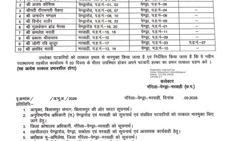 GPM जिले में पटवारियों का बड़ा फेरबदल, कलेक्टर ने बदले हल्के