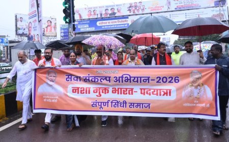 भारी बारिश भी नहीं रोक सकी नशामुक्त भारत की पदयात्रा, 28वें वर्ष में अभियान का शुभारंभ