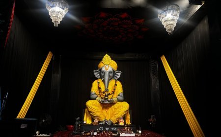 गणेश चतुर्थी पर भक्तिमय हुआ दोंदे, 5 भव्य धुमाल के साथ निकली गणपति विसर्जन झांकी