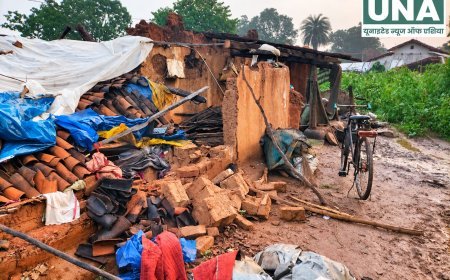 मैनपुर में बारिश के बीच कच्चा मकान भरभराकर गिरा, एक ही परिवार के चार लोग घायल