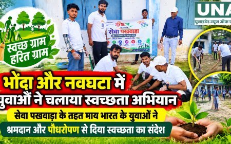भोंदा और नवघटा में युवाओं ने चलाया स्वच्छता अभियान, श्रमदान और पौधरोपण से दिया संदेश