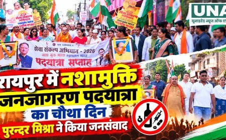 रायपुर में नशामुक्ति जनजागरण पदयात्रा का चौथा दिन, पुरन्दर मिश्रा ने किया जनसंवाद