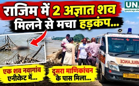 राजिम में दो अज्ञात शव मिलने से हड़कंप, बाढ़ में बहकर आने की आशंका