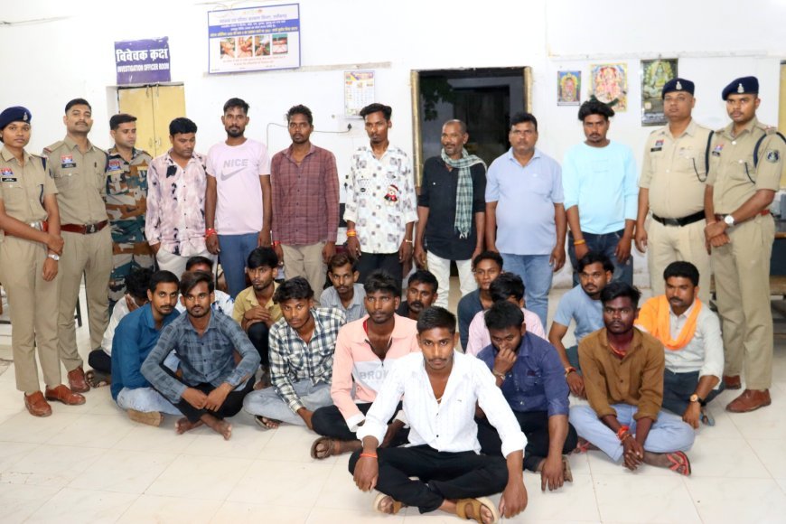 कबीरधाम पुलिस की बड़ी कार्रवाई, एक ही रात में 40 आबकारी प्रकरण दर्ज