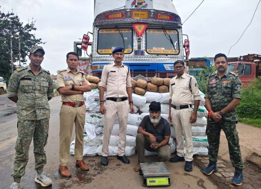 चिल्फी बॉर्डर पर गांजा तस्करी की बड़ी खेप पकड़ी गई, 2.50 करोड़ से अधिक का मशरूका जब्त
