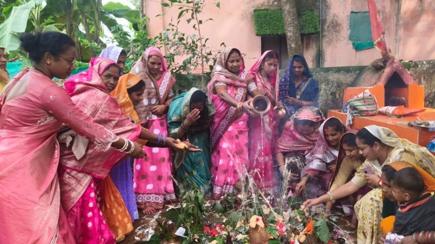 नारायणपुर में श्रद्धा और उल्लास के साथ मनाया गया कमरछठ, माताओं ने संतान की लंबी उम्र के लिए रखा निर्जला व्रत