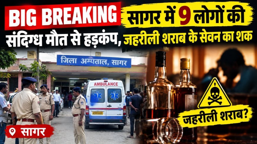 BIG BREAKING: सागर में 9 लोगों की संदिग्ध मौत से हड़कंप, जहरीली शराब के सेवन का शक