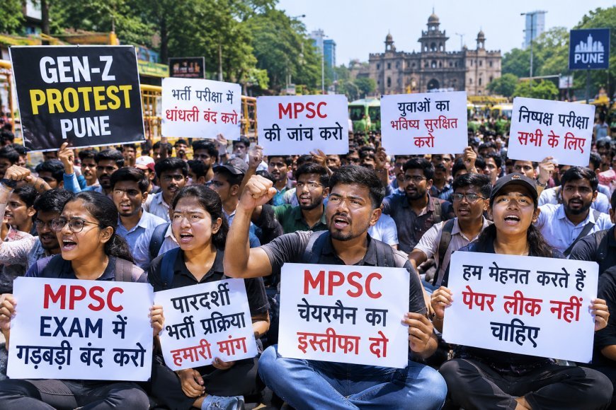 पुणे में Gen-Z छात्रों का बड़ा प्रदर्शन, MPSC भर्ती परीक्षा में गड़बड़ी के आरोपों को लेकर सड़कों पर उतरे अभ्यर्थी