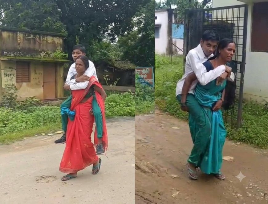 ‘सपनों को पंख देती मां!’ दिव्यांग बेटे को पीठ पर बैठाकर 10 किमी दूर स्कूल पहुंचाती है मां