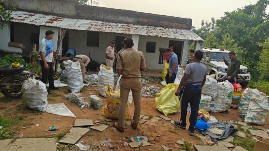 भानुप्रतापपुर में शराब के अवैध कारोबार पर कार्रवाई, खाली घर से 4,409 बोतलें, हजारों ढक्कन और होलोग्राम बरामद