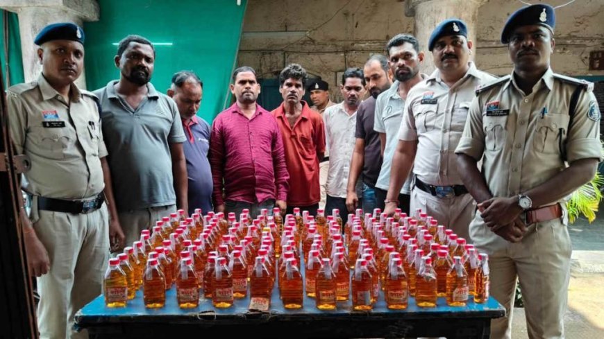 शराब दुकान के कर्मचारी और शिक्षक पर तस्करी का आरोप, संकुल समन्वयक समेत 7 गिरफ्तार; 8.16 लाख का माल जब्त