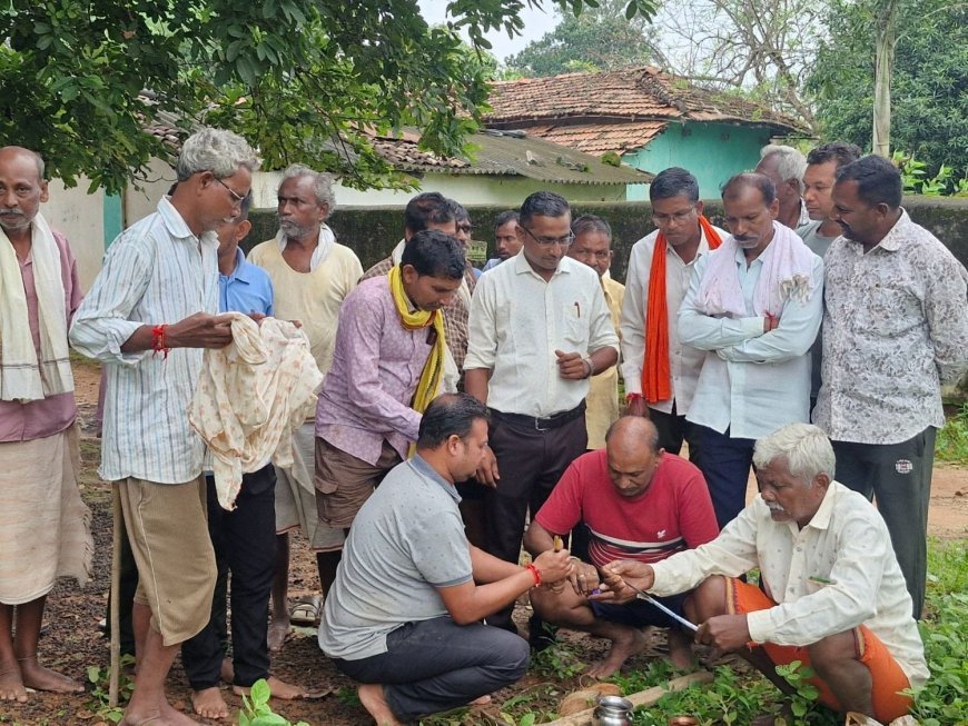 औंधी में कलार समाज के सामाजिक भवन का भूमिपूजन, साल्हे भट्टी में रखी गई निर्माण की आधारशिला