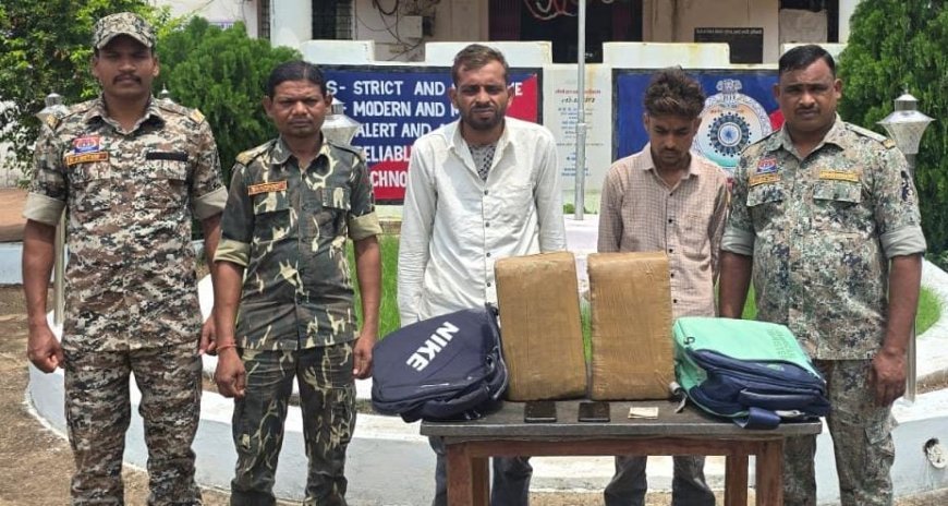 धमतरी में गांजा तस्करी पर पुलिस की कार्रवाई, बस से 11.33 किलो गांजा बरामद; मध्यप्रदेश के 2 आरोपी गिरफ्तार