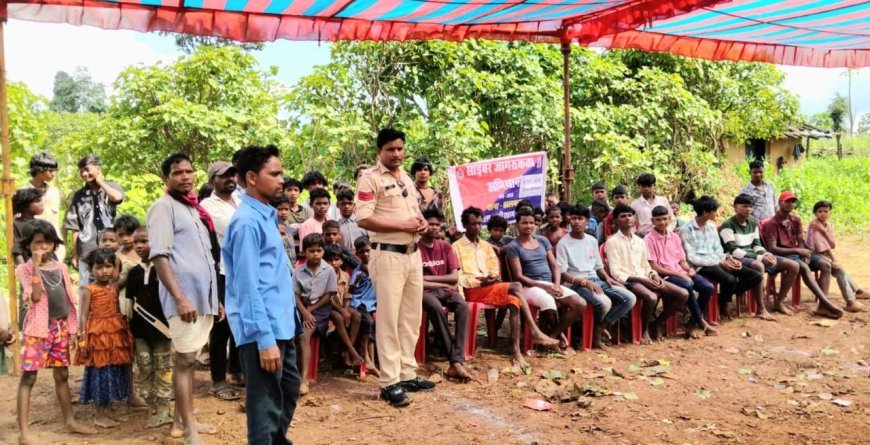 सोनवाही में पुलिस-जनसंवाद, ग्रामीणों को अपराध नियंत्रण और साइबर सुरक्षा की जानकारी