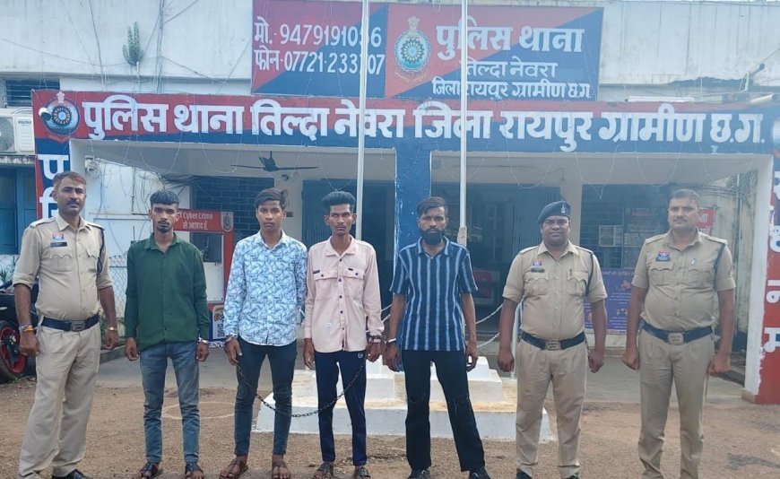 आँपरेशन निश्चय के तहत् अवैध शराब परिवहन विक्रय पर तिल्दा पुलिस की कार्यवाही