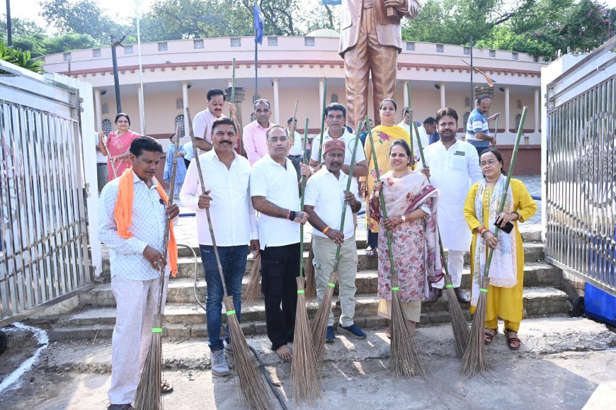रायपुर में सेवा संकल्प अभियान का शुभारंभ, जनप्रतिनिधियों ने किया स्वच्छता श्रमदान