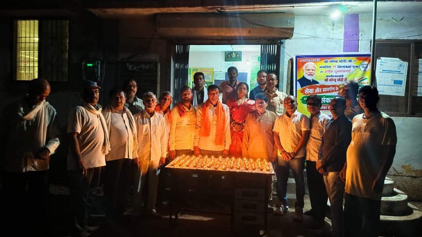 नंदकठी सेवा सहकारी समिति में 25 साल के सेवा संकल्प पर जलाया गया आशीर्वाद दीप