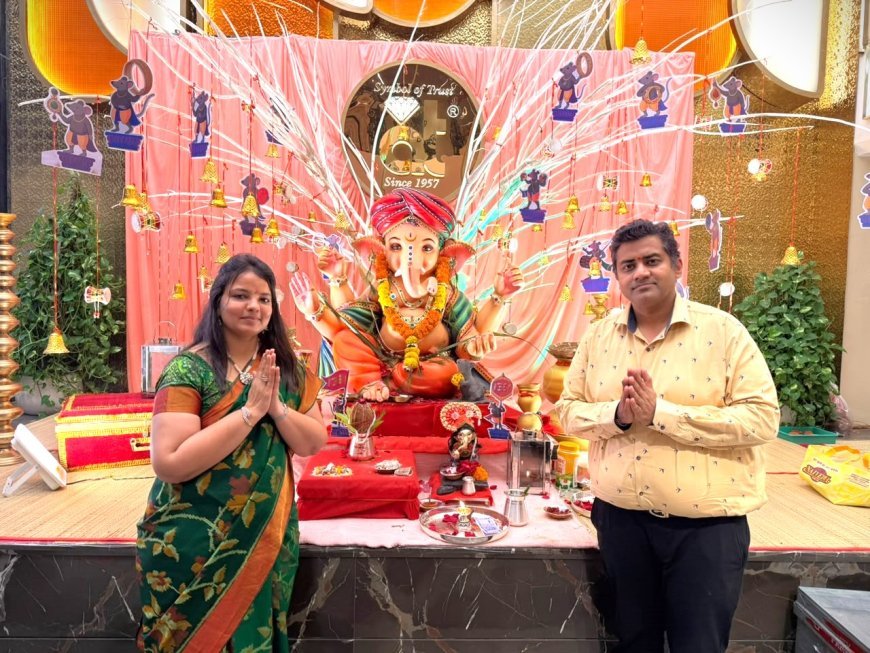 गणेश चतुर्थी पर एटी ज्वेलर्स ने की गणपति बप्पा की स्थापना, प्रदेशवासियों को दी शुभकामनाएं