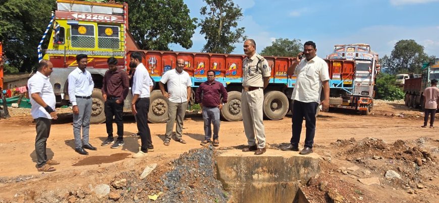बचेली में 11 करोड़ की लागत से सुधरेगी ट्रक पार्किंग और यातायात व्यवस्था, कलेक्ट्रेट टीम ने किया निरीक्षण