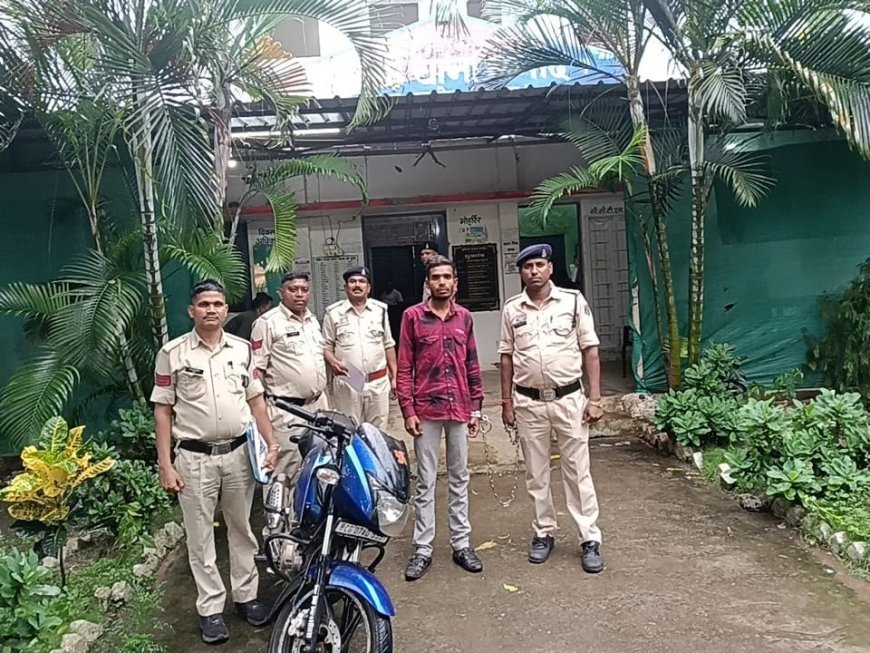थाना सनौद पुलिस ने मोटरसाइकिल चोरी के मामले में आरोपी को किया गिरफ्तार, बजाज पल्सर बरामद