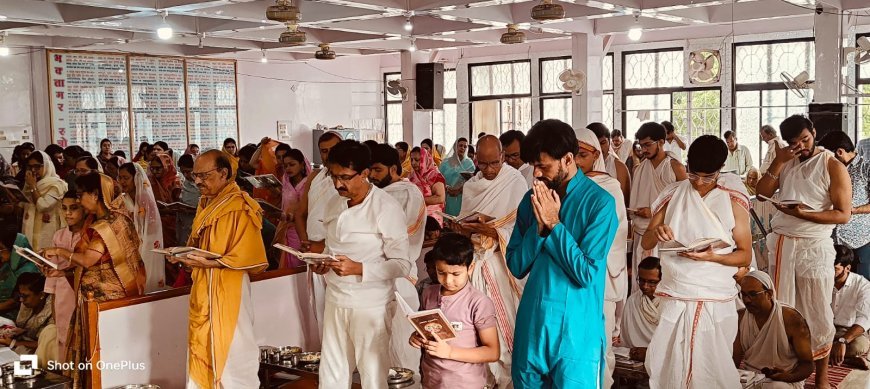 पर्यूषण पर हुई उत्तम आकिंचन्य धर्म की आराधना, सकल दिगंबर जैन समाज ने किया पूजन