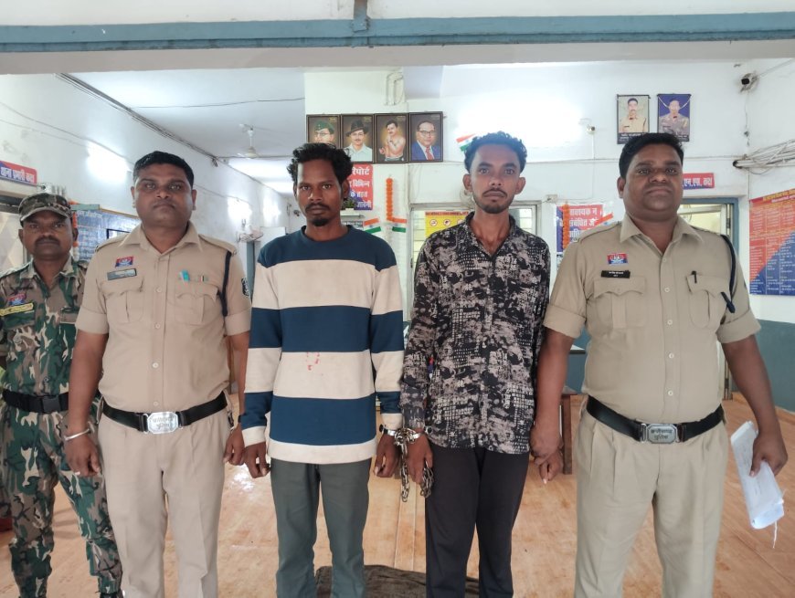 शराब के लिए जबरन पैसे मांगने और मारपीट करने वाले दो आरोपी गिरफ्तार